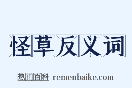 怪草反义词是什么意思的图片